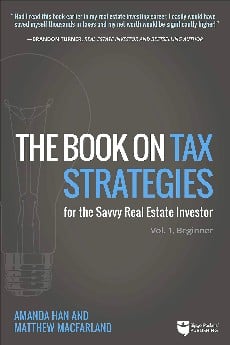 The Book on Tax Strategies for the Savvy Real Estate Investor book cover.