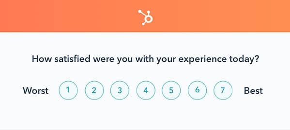 HubSpot CRM Customers can answer satisfaction surveys after their case is closed.