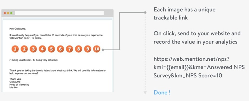 HubSpot Service Hub NPS survey that rank a company services from 1-10.