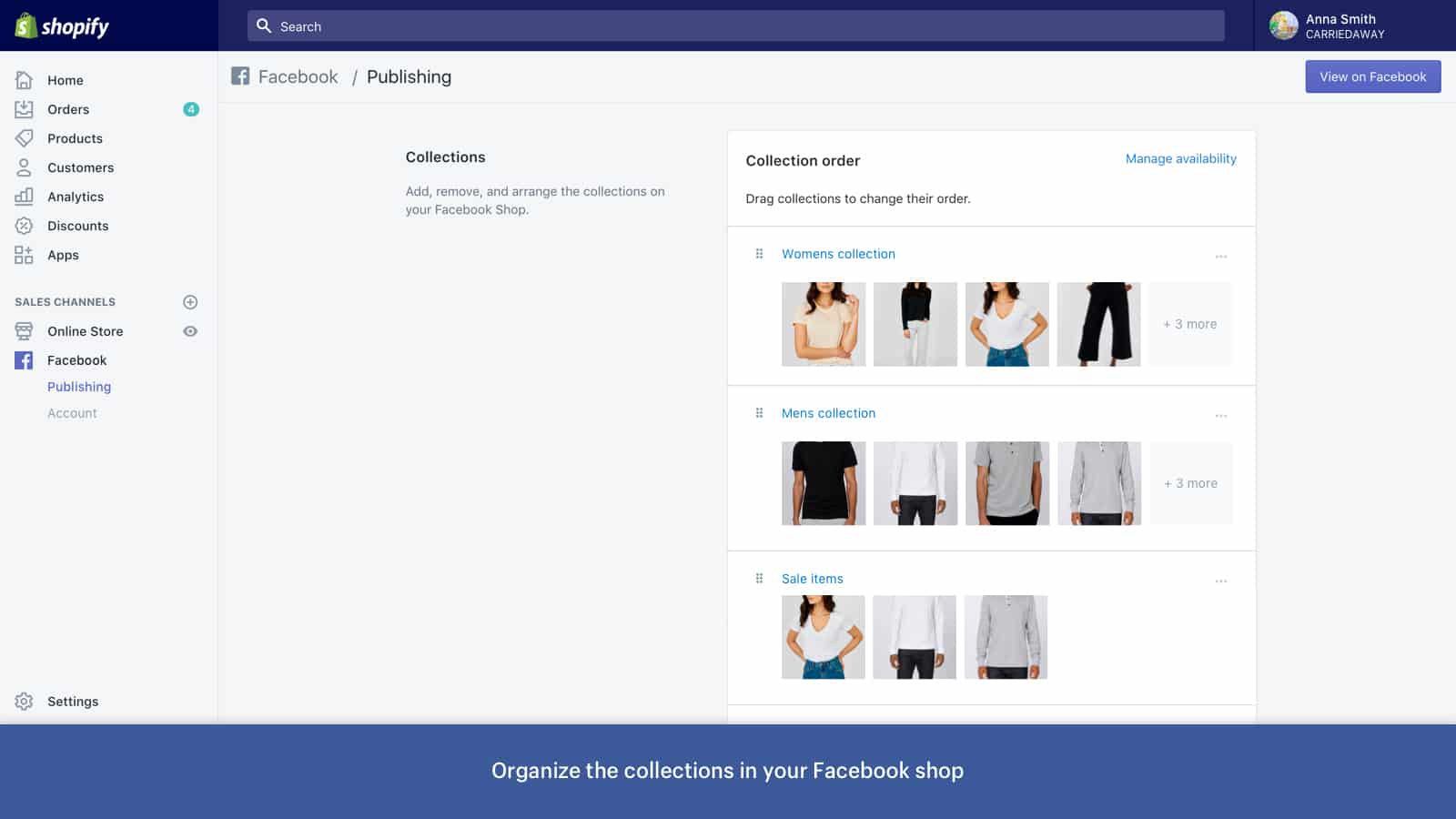 Shopify product collection page.