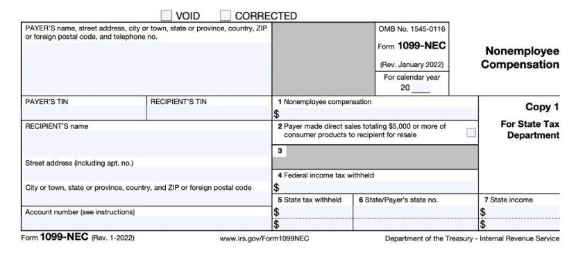 Free Blank 1099 Form 2023 Printable Blank Printable