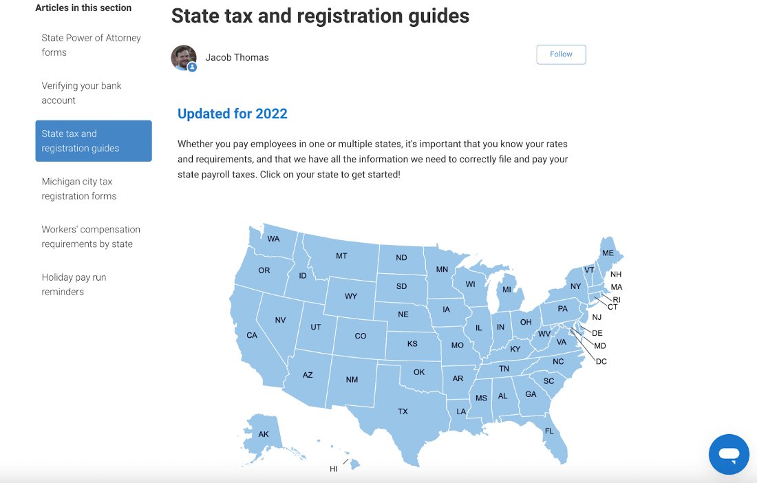 Information about state tax regulations.