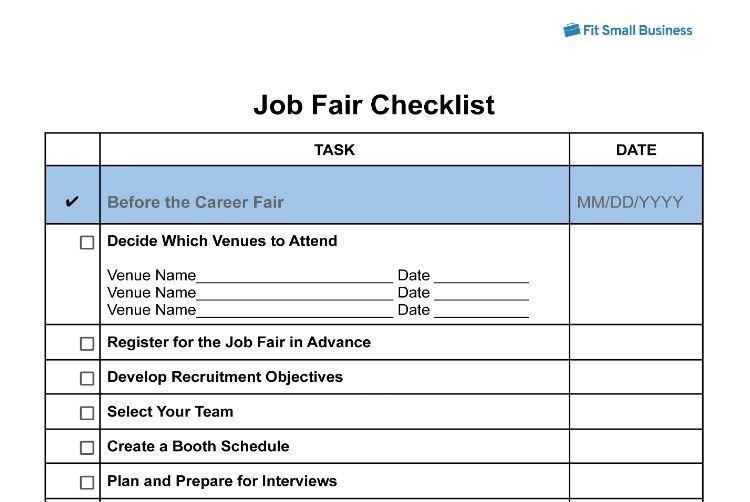 Job Fair Planning Template prntbl.concejomunicipaldechinu.gov.co