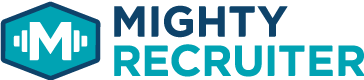 MightyRecruiter logo that links to the MightyRecruiter homepage in a new tab.