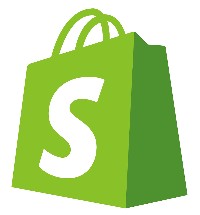 Shopify logo that links to the Shopify homepage in a new tab.
