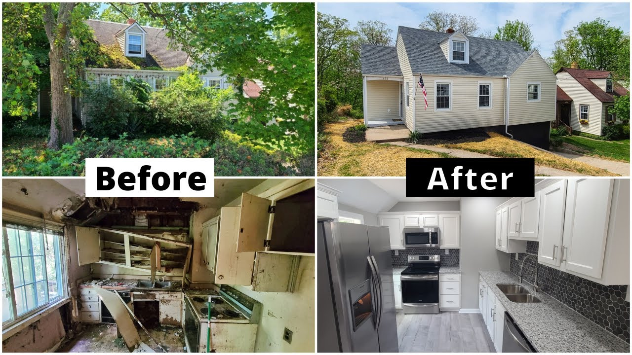 Example of house flip before and after.