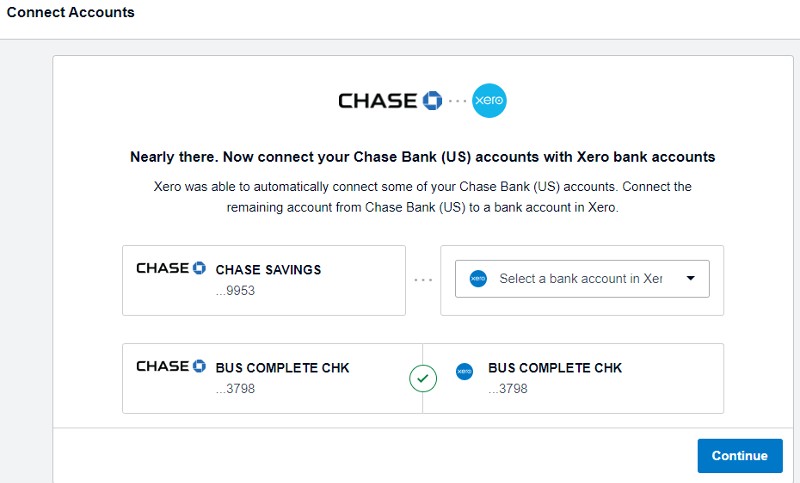Banks Accounts are being connected to Xero.