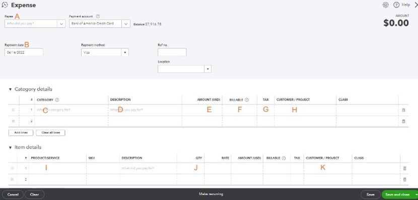 how to manually add missing credit card transactions in quickbooks online