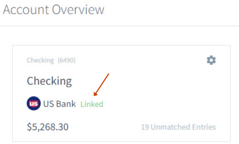 Linked account in Sunrise.