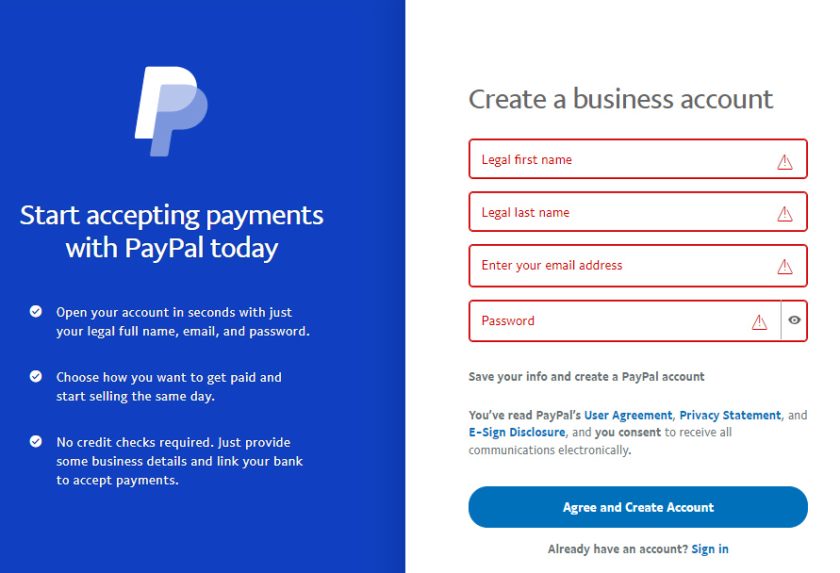 Paypal Business Review Is It Right For You   Screenshot PayPal Business Fill Out Form For Creating Account E1654686701217 