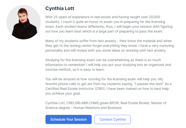 PrepAgent private tutor Cynthia Lott.