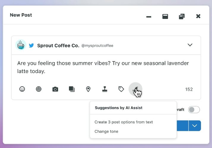 Sprout Social’s dashboard mimics Twitter’s look and feel