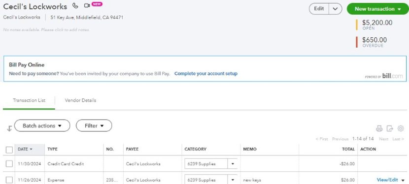 How To Enter Bills In QuickBooks Online
