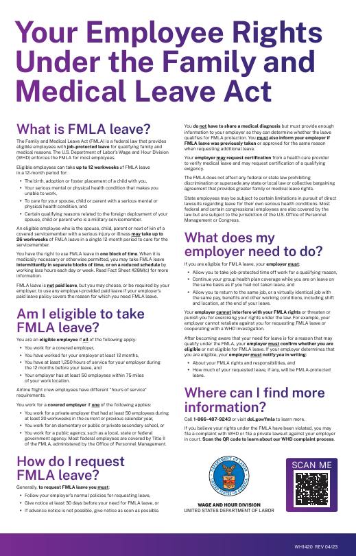 FMLA poster.