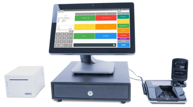 Showing how KORONA pos operates on touchscreen or desktop monitors.