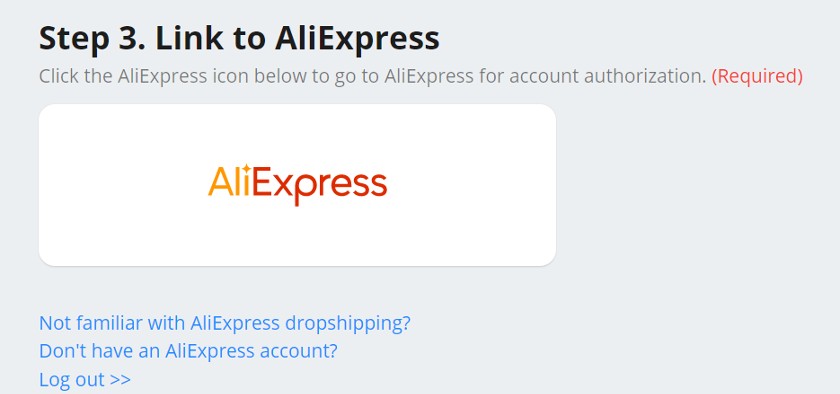 Linking to AliExpress.