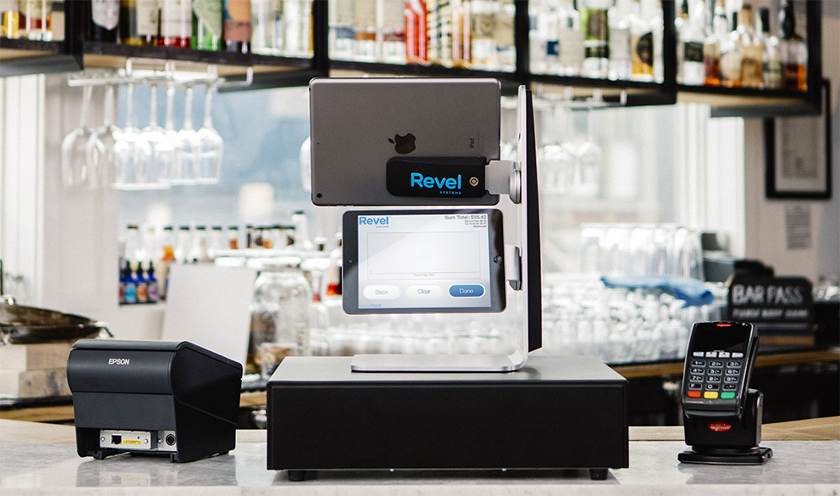 Showing Revel pos in the counter.