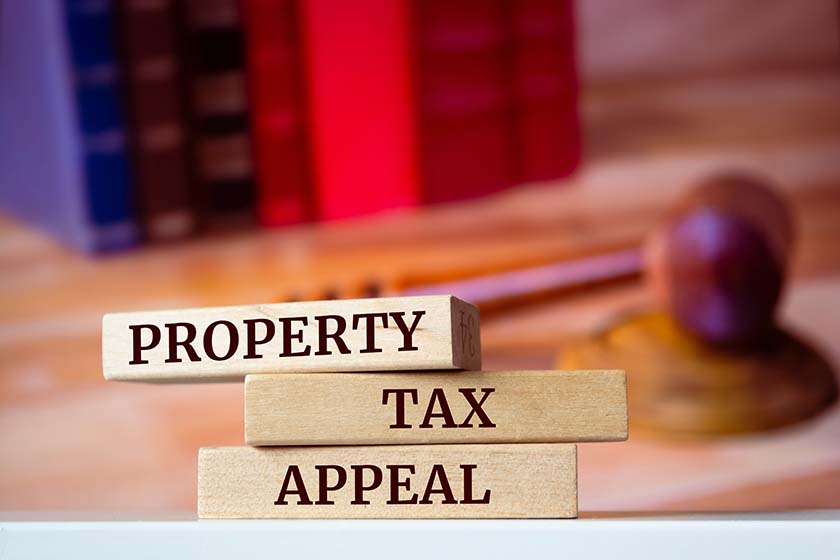 Image of property tax appeal legal concept.