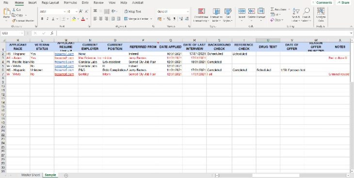 Applicant Tracking Spreadsheet: Free Excel Templates