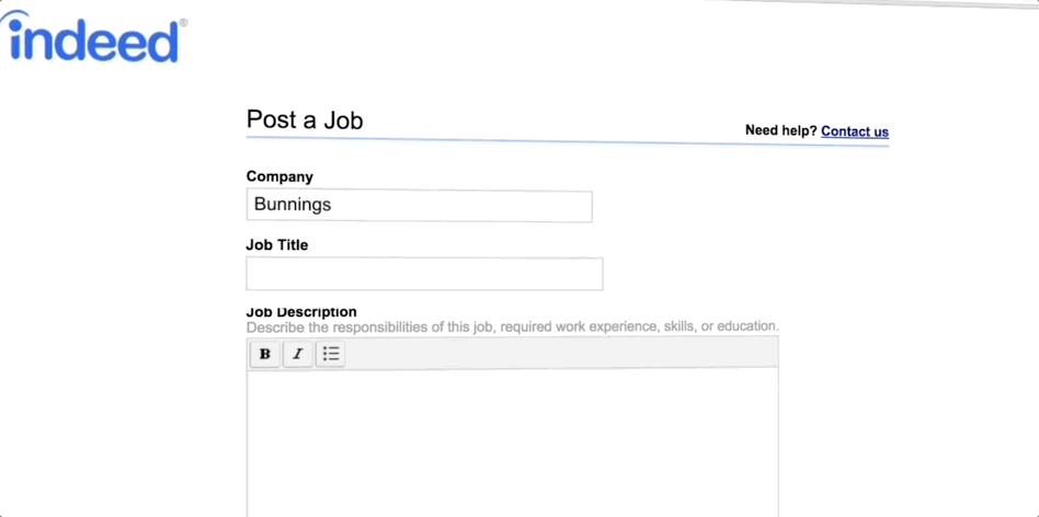 Indeed Post Jobs for Free.