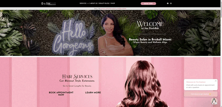 The DashBar offers many beauty services online.