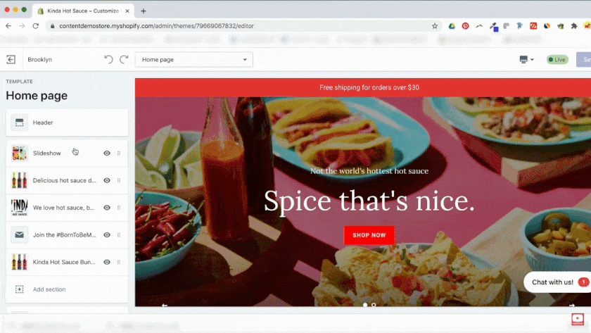 Shopify website builder looks similar to WordPress theme modifies.