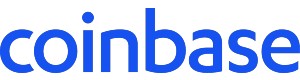 Coinbase logo that links to the Coinbase homepage in a new tab.