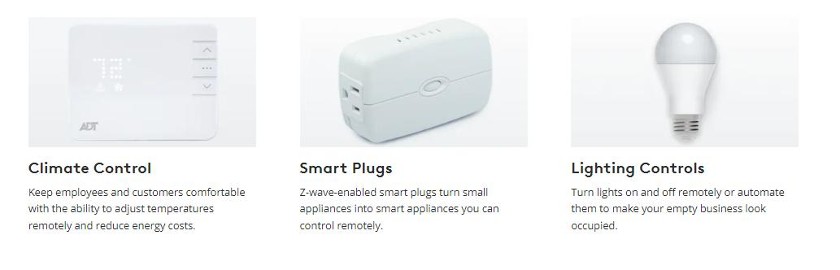 ADT variety of smart products.
