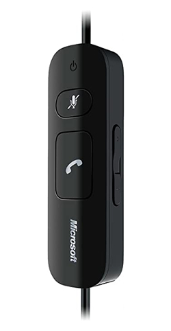 Microsoft LifeChat LX-6000 clip controller on the cable.