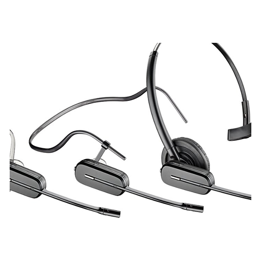 Poly CS540 VoIP headset has three different ways to wear it.
