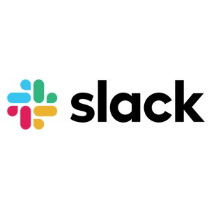 Slack logo that links to the Slack homepage in a new tab.