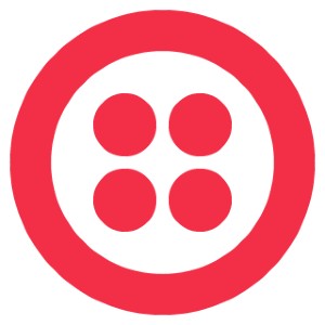 Twilio logo that links to the Twilio homepage in a new tab.