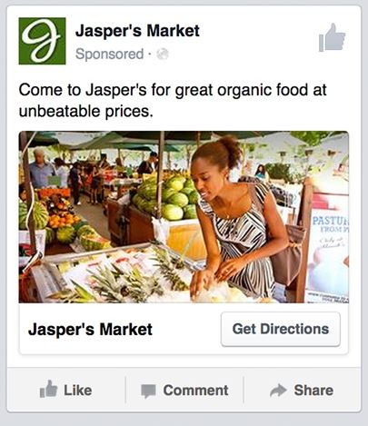 Jasper market advertisemnt on Facebook.