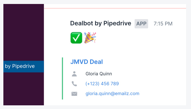 Pipedrive Dealbot for Slack