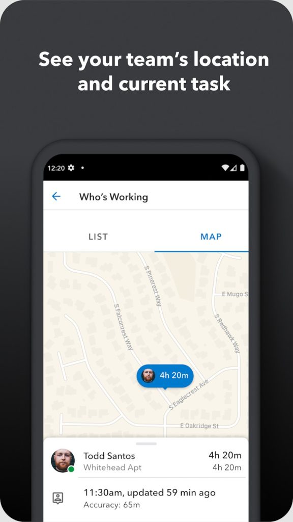Easily track team’s location and current tasks with QuickBooks Time's mobile app.
