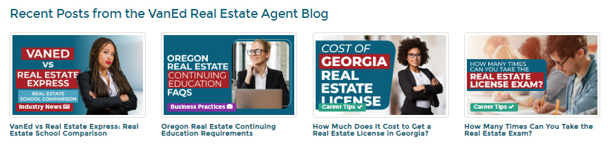 Real Estate Agent Blog sample of Van Education Center.