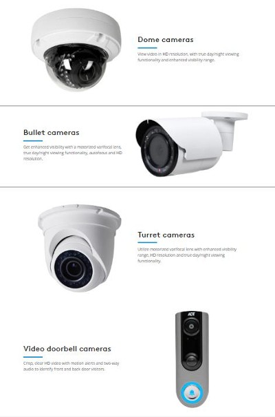 ADT offers several camera types.