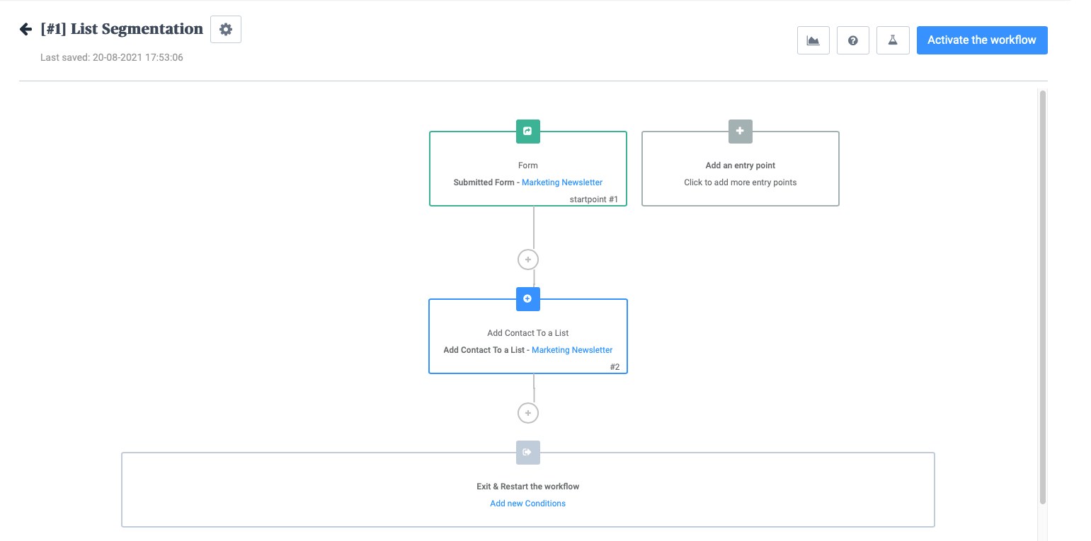 Showing a basic example of an automated segmentation flow.