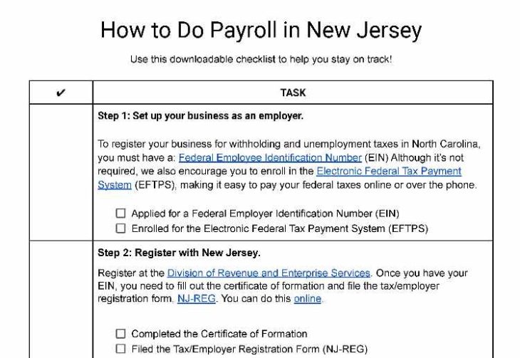 How to Do Payroll in New Jersey A Guide for Small Businesses