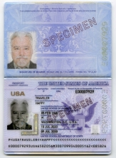 Inside view of a passport.