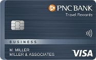 PNC Travel Rewards Visa® Business Credit Card sample.