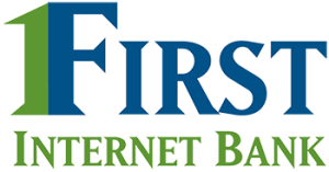 First Internet Bank logo that links to the First Internet Bank homepage in a new tab.