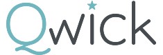 Qwick logo that links to the Qwick homepage in a new tab.