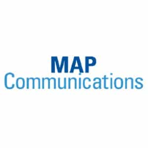 MAP Communications logo that links to the MAP Communications homepage in a new tab.