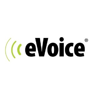 eVoice logo that links to the eVoice homepage in a new tab.