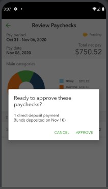 Easily approve pay runs through tablets and smartphones with QuickBooks Payroll’s mobile apps.
