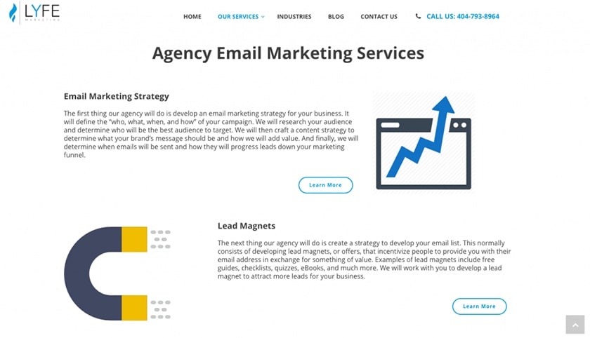 Agency email marketing services.