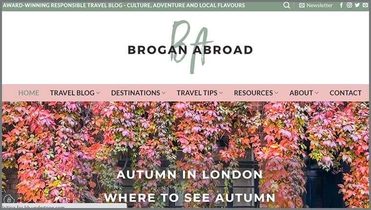 Brogan Abroad travel blogs site.