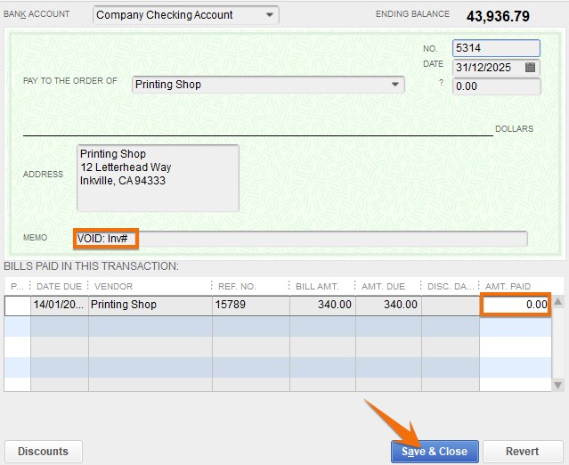 How To Void a Check in QuickBooks Desktop