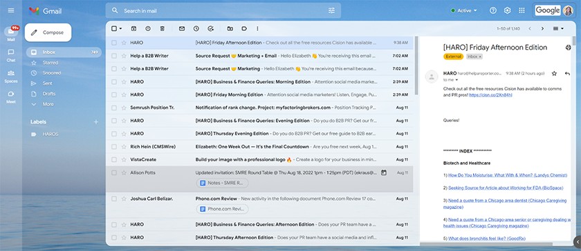 Customize your Gmail interfac for business email.